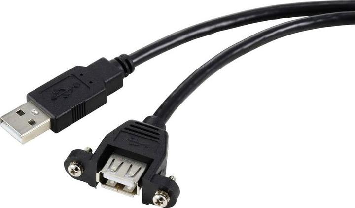 Immagine prodotto Renkforce Cavo USB USB 2.0 USB-A maschio, USB-A femmina 1,00 m nero per uso interno (1 m, USB 2.0)