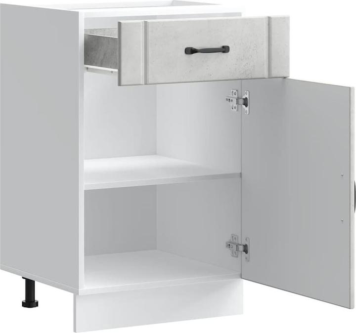 Produktbild VidaXL Küchen-Unterschrank Lucca Betongrau Holzwerkstoff Spülenunterschrank (50 x 46 x 81.5 cm)