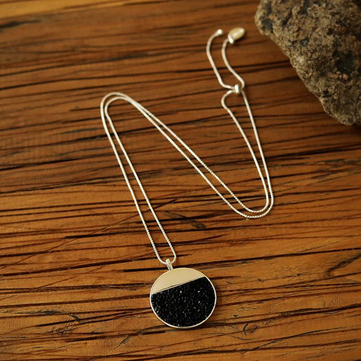 Immagine prodotto Andreani Bracciale con vera pietra lavica (8 cm, Pietre, Metallo)