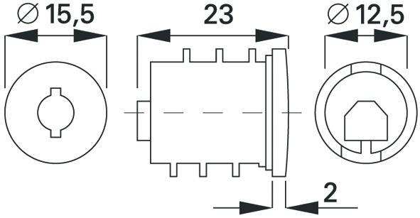 Actual product image WKS - P5000 Cylinder cores with key (Cylinder key)
