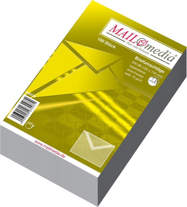 Productafbeelding Mailmedia Envelop offset wit, B6, zonder venster (B6, 100 x)
