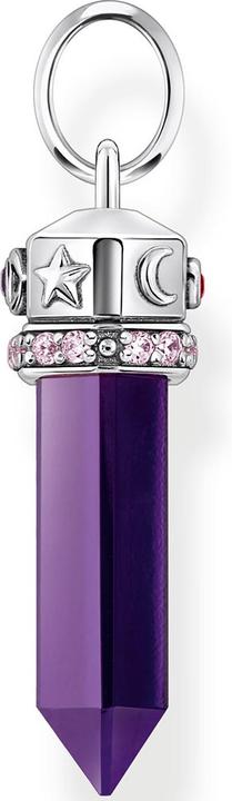 Immagine prodotto Thomas Sabo Ciondolo con imitazione di ametista sfaccettata in argento annerito (Argento 925)