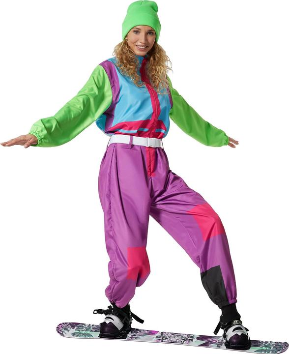 Produktbild tectake Damenkostüm Retro 80er 90er Ski Anzug (XXL)