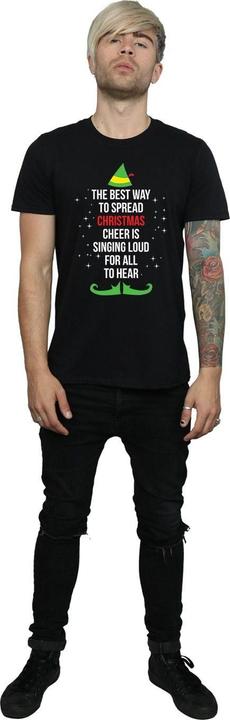Immagine prodotto Elf Christmas Cheer Text Maglietta Uomo (S)