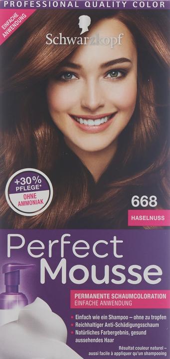 Image du produit Schwarzkopf Perfect Mousse Coloration mousse permanente 668 Noisette (668 Noisette)