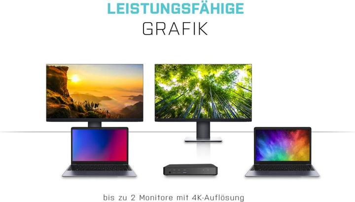 Produktbild i-tec USB-C Dual KVM Display Docking Station 4K (USB-C, 9 Ports)
