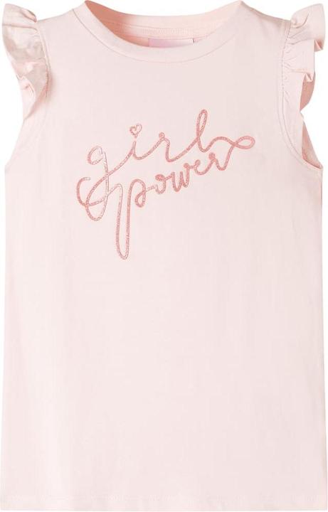 Immagine prodotto VidaXL Maglietta da bambino con maniche arricciate rosa pallido 104.Materiale (104)