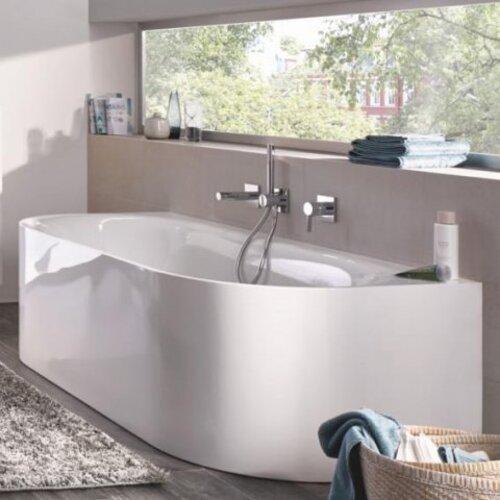 Produktbild Bette Vorwandbadewanne Doppelbadewanne Lux Oval I Silhouette 80 x 170 cm wei glatt 3415 (150 l, 170 cm, 80 cm)