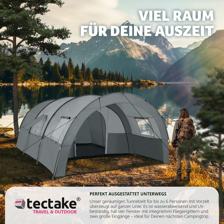 Immagine prodotto tectake Roskilde (Tenda a tunnel, 7.50 kg, 6 persone)