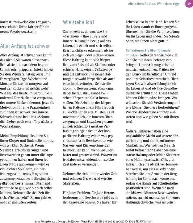 Produktbild Das grosse Rücken-Yoga-Buch (Deutsch, Patricia Römpke, Jutta Pietsch, 2024)