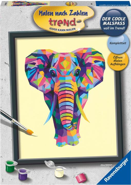 Ravensburger Malen nach Zahlen - Bunte Elefanten