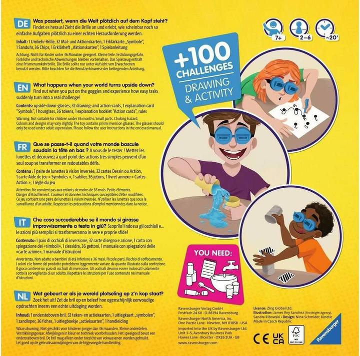 Image du produit Ravensburger Le jeu du défi #UpsideDownChallenge (Allemand, Français, Italien, Anglais, Néerlandais)