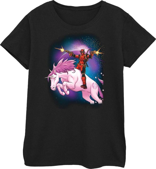 Actual product image Womens/Ladies Deadpool Space Unicorn Cotton T-Shirt (L)