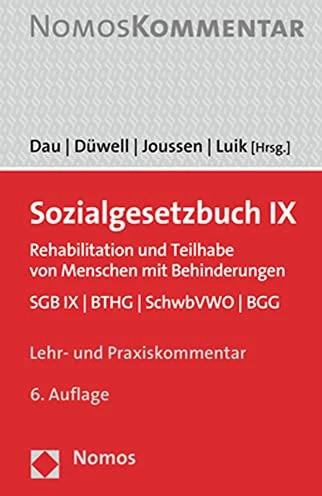 Actual product image Sozialgesetzbuch IX (German, Jacob Joussen, Steffen Luik, Franz Josef Düwell, Dirk H. Dau, 2021)