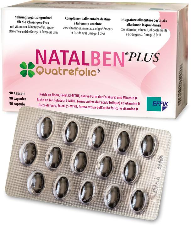 Produktbild Natalben Plus Quatrefolic (90 Stück, Kapseln, 170 g)