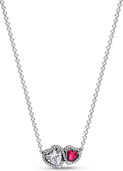 Produktbild Pandora Necklace with pendant Halo Hearts (Zirkonia)