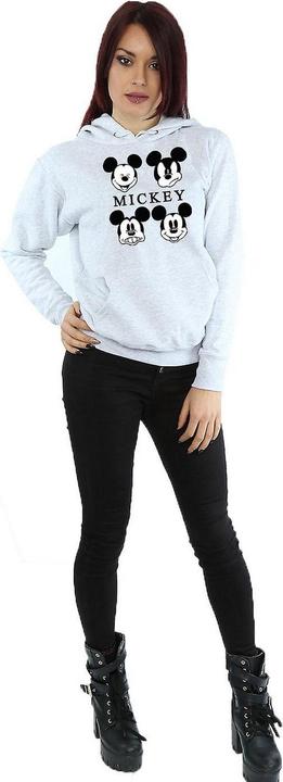 Actual product image Disney Womens/Ladies Mickey Mouse Four Heads Hoodie (XL)