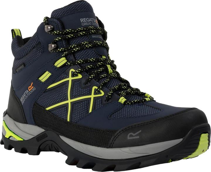 Luminous lime, Navy blue