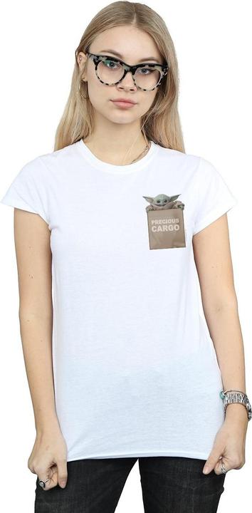 Actual product image Star Wars Womens/Ladies The Mandalorian Precious Cargo Faux Pocket Cotton T-Shirt (L)