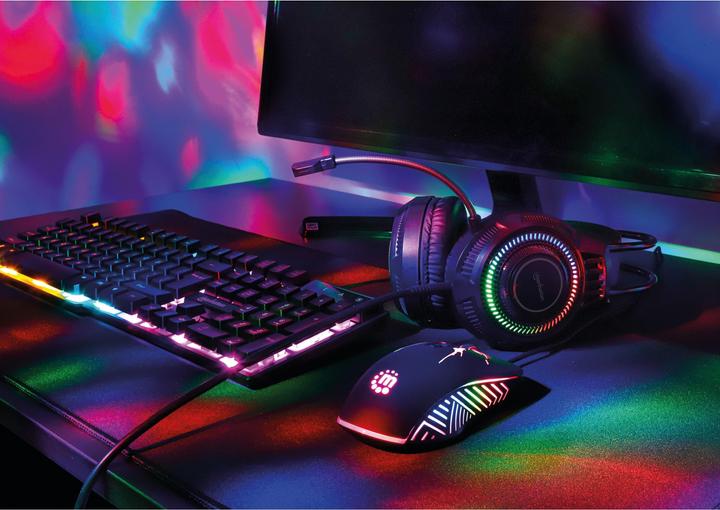 Actual product image Manhattan RGB LED Over-Ear USB Gaming Headset (Cable)