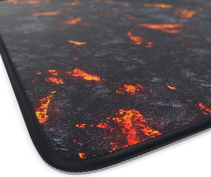 Actual product image Titanwolf Gaming Mouse Pad XL, 440 x 350mm Mouse Pad with Fabric Surface, Rubberised Back, Lava Motif (XL)