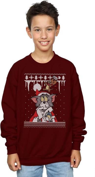 Actual product image Tom & Jerry Boys Christmas Fair Isle Sweatshirt (152, 158)