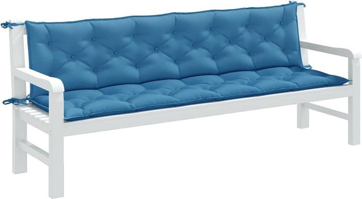 Actual product image VidaXL Garden bench cushions 2 pcs. fabric (200 x 50 x 7 cm)