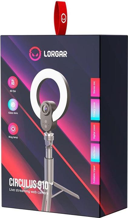 Image du produit Lorgar Webcam Circulus 910 Ring light/5MP/60fps/Auto focus retail (5 Mpx)