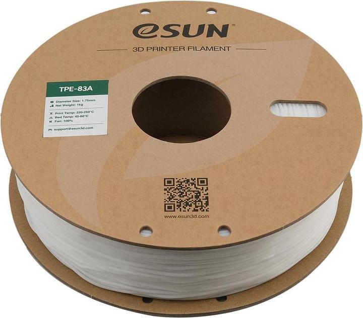 Actual product image eSUN ELASTIC 1,75mm NATURAL 1kg (TPU, 1.75 mm, 1000 g, White)