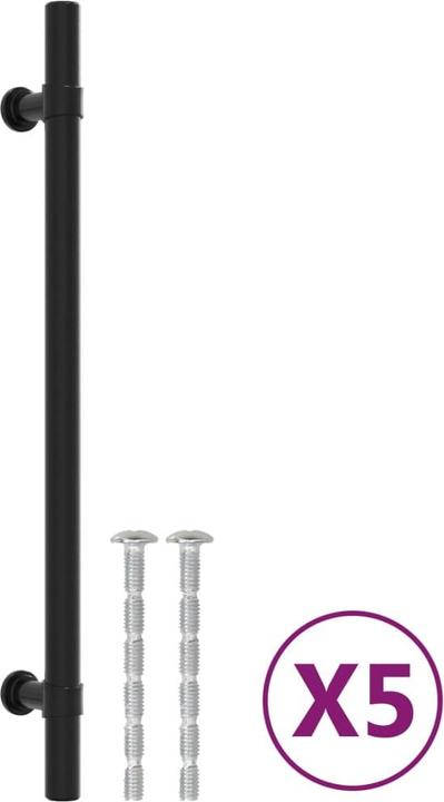 Produktbild VidaXL Möbelgriffe 5 Stk. Schwarz 192 mm Edelstahl,Farbe