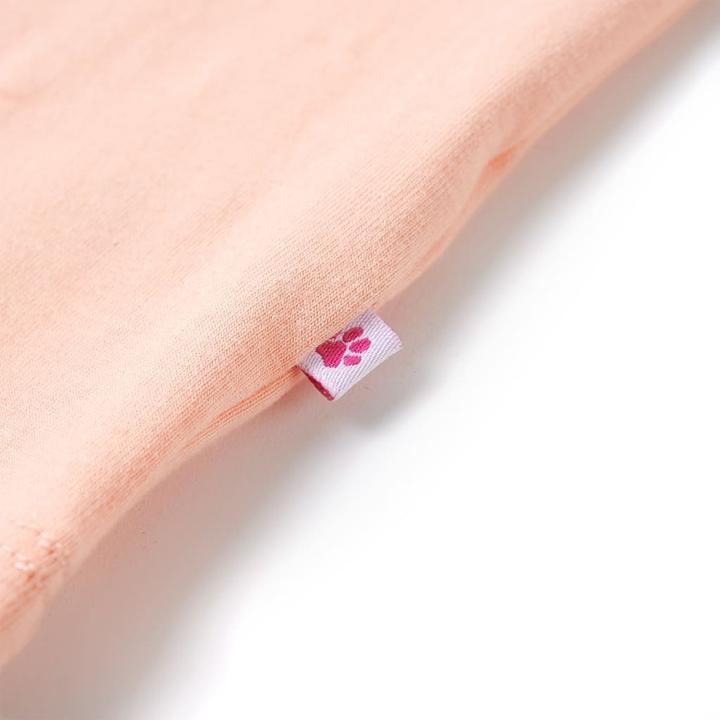 Actual product image VidaXL Children's T-shirt light orange 128,Material: 95 % cotton. 5 (128)