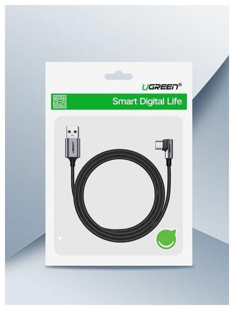 Actual product image Ugreen USB-C angled to USB-A 2.0 A data cable (2 m, USB 2.0)
