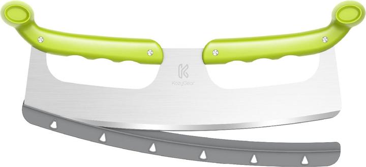 Actual product image Kozygear Pizza cutter Mezzaluna with double protective handle