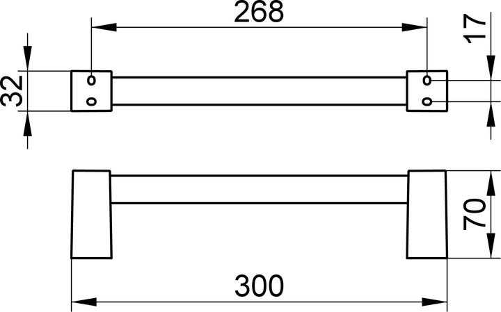 Actual product image Keuco Smart.2 Grab rail 300 mm