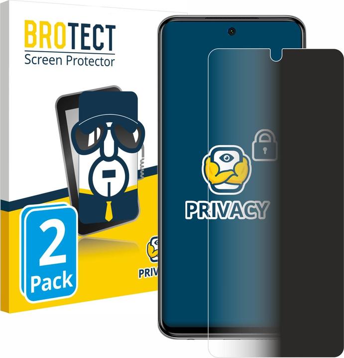 Productafbeelding BROTECT Privacy Beschermer (2 Stuk, Xiaomi Redmi Note 9 5G)