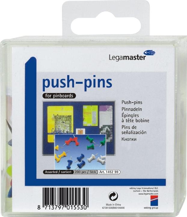 Immagine prodotto Legamaster Pin Pin Bianco, 50 pezzi (200 Pezzo/i, 80 mm)