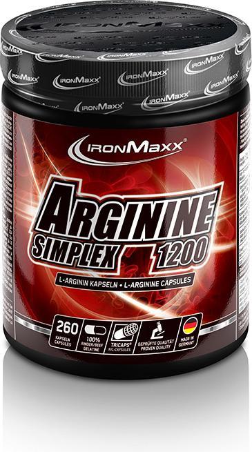 IronMaxx Arginin Simplex 1200 (260 Stück, Kapseln, 1200 g)