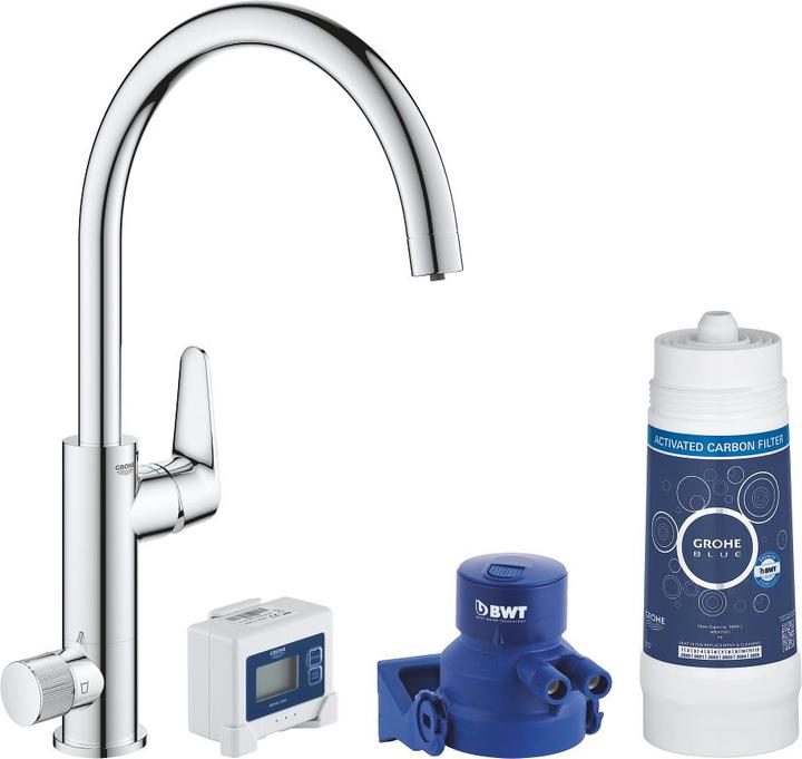 Grohe Robinet de cuisine avec fonction filtre Blue chromé brillant 30385000