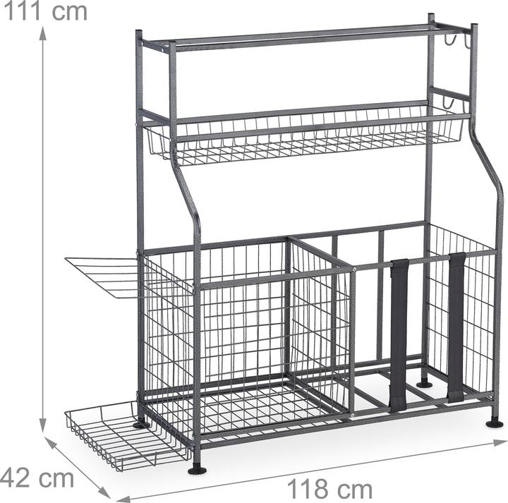 Actual product image Relaxdays Sports equipment storage