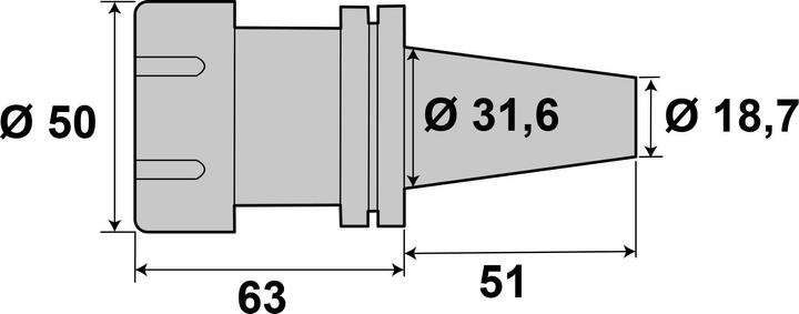 Produktbild Paulimot Präzisions-Spannzangenfutter SK30 (DIN 69871) / M12 für ER32