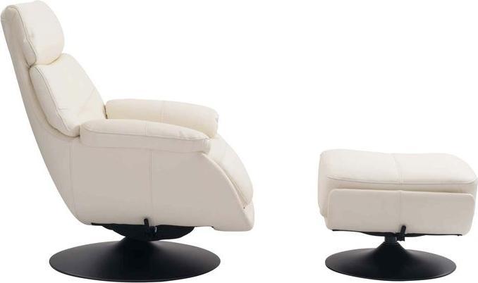 Immagine prodotto Mendler Poltrona relax con sgabello HWC-K99, poltrona TV, funzione dondolo girevole, metallo vera