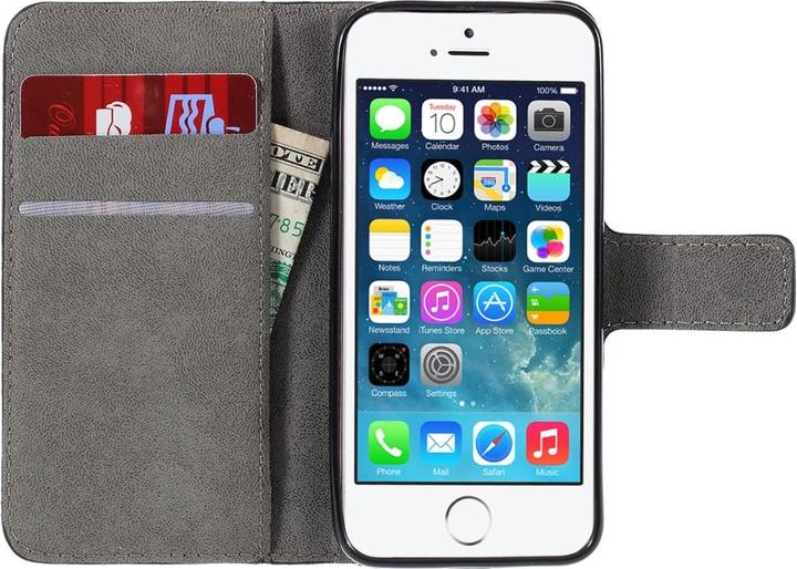 Image du produit Ueli Express iPhone SE 2016 / 5s / 5 Livre Etui en similicuir avec porte-carte Noir (Apple iPhone 5, Apple iPhone 5s)