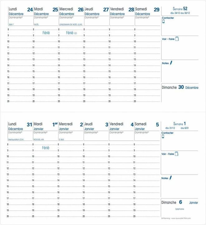 Image du produit BI-PLANNING - Agenda de poche (A6, Français)