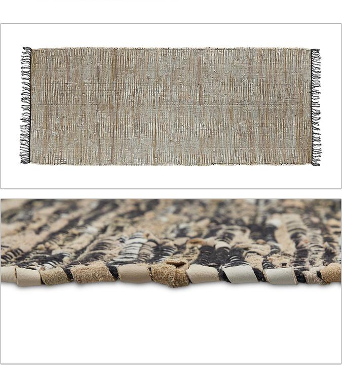 Actual product image Relaxdays Braided runner rug (80 x 200 x 0.5 cm)