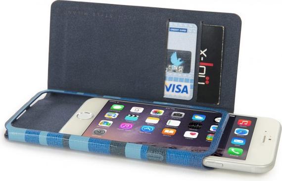 Produktbild Tucano Stripes Folio für iPhone 6/6S (4.7) Blau (Apple iPhone 6)
