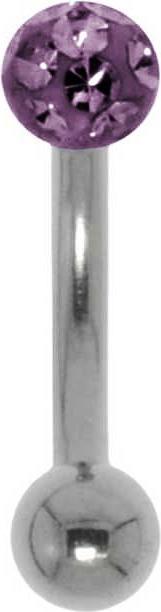 Bijouteria Augenbrauenpiercing (Edelstahl, Kristall, Epoxiharz)