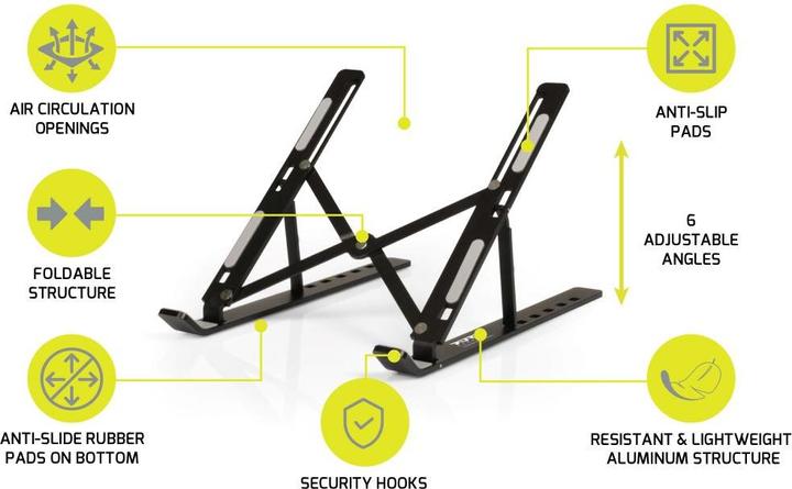 Immagine prodotto Port Designs Supporto pieghevole per notebook