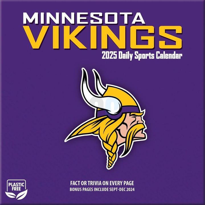Immagine prodotto NFL - Minnesota Vikings -Calendario da tavolo 2025 (Francese, Spagnolo, Italiano, Inglese, Tedesco)