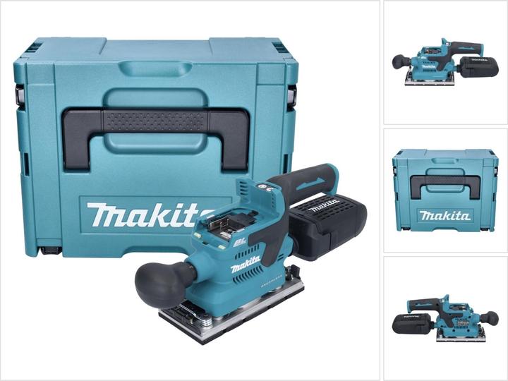 Produktbild Makita DBO 382 ZJ Akku Schwingschleifer 18 V 93 x 185 mm Brushless + Makpac - ohne Akku, ohne (Schwingschleifer, 200 W)