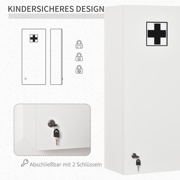 Produktbild Kleankin Medizinschrank (30 x 20 x 70 cm)